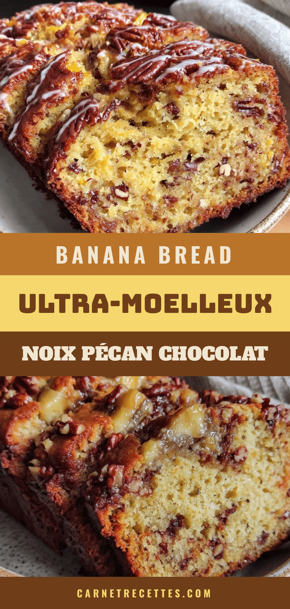 banana bread aux noix de pécan et chocolat noir recipe