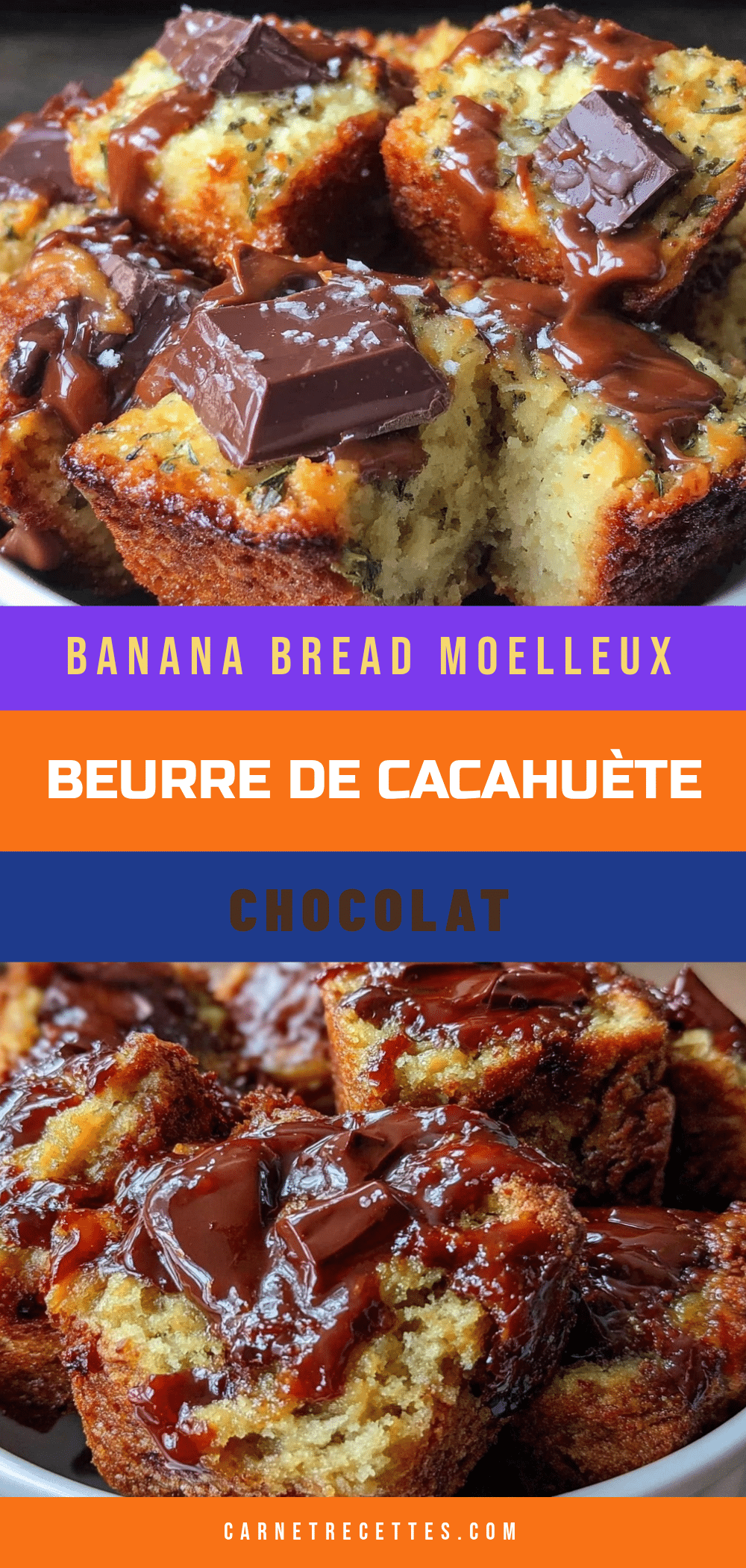 banana bread beurre de cacahuète chocolat noir recipe