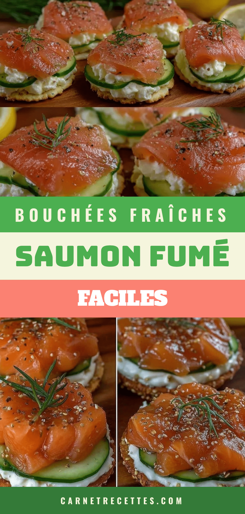 bouchées apéro saumon fumé concombre recipe