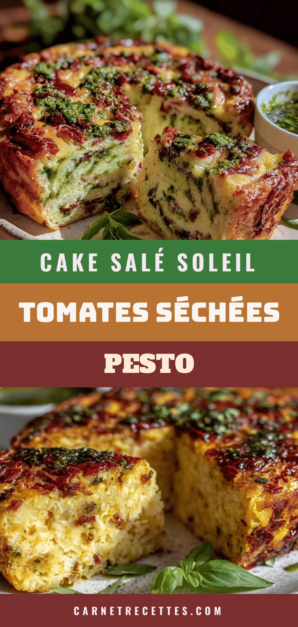 cake salé soleil tomates séchées pesto maison recipe