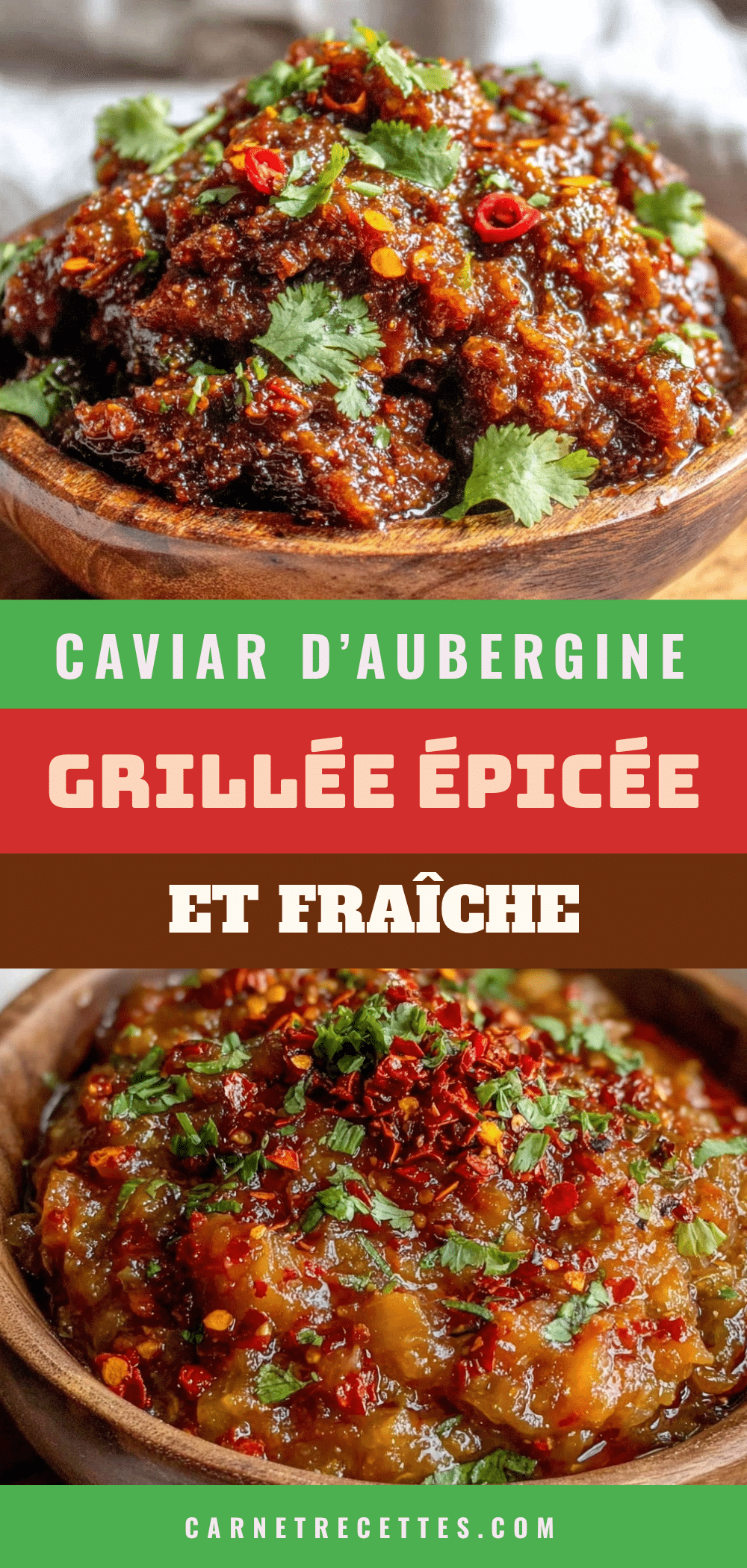 caviar d’aubergine grillée au piment d’Espelette recipe
