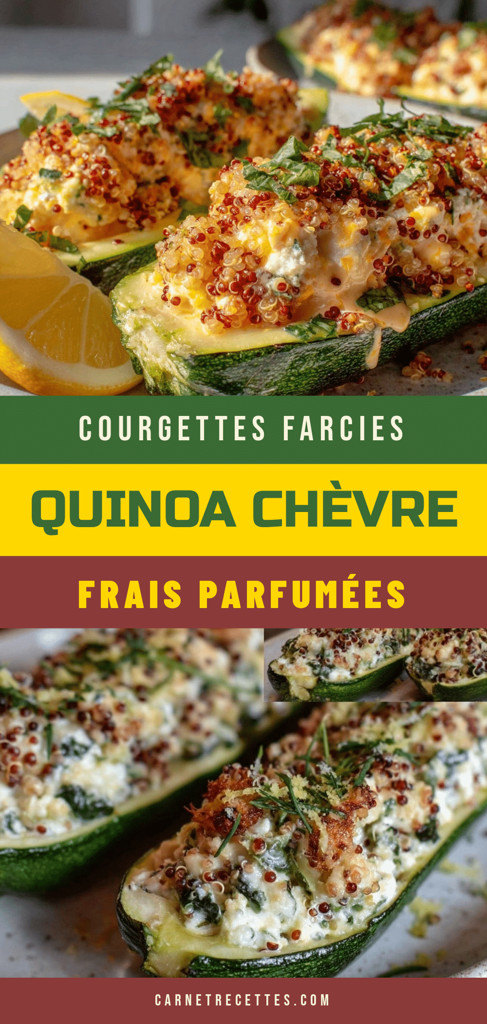 courgettes farcies au chèvre frais et quinoa recipe