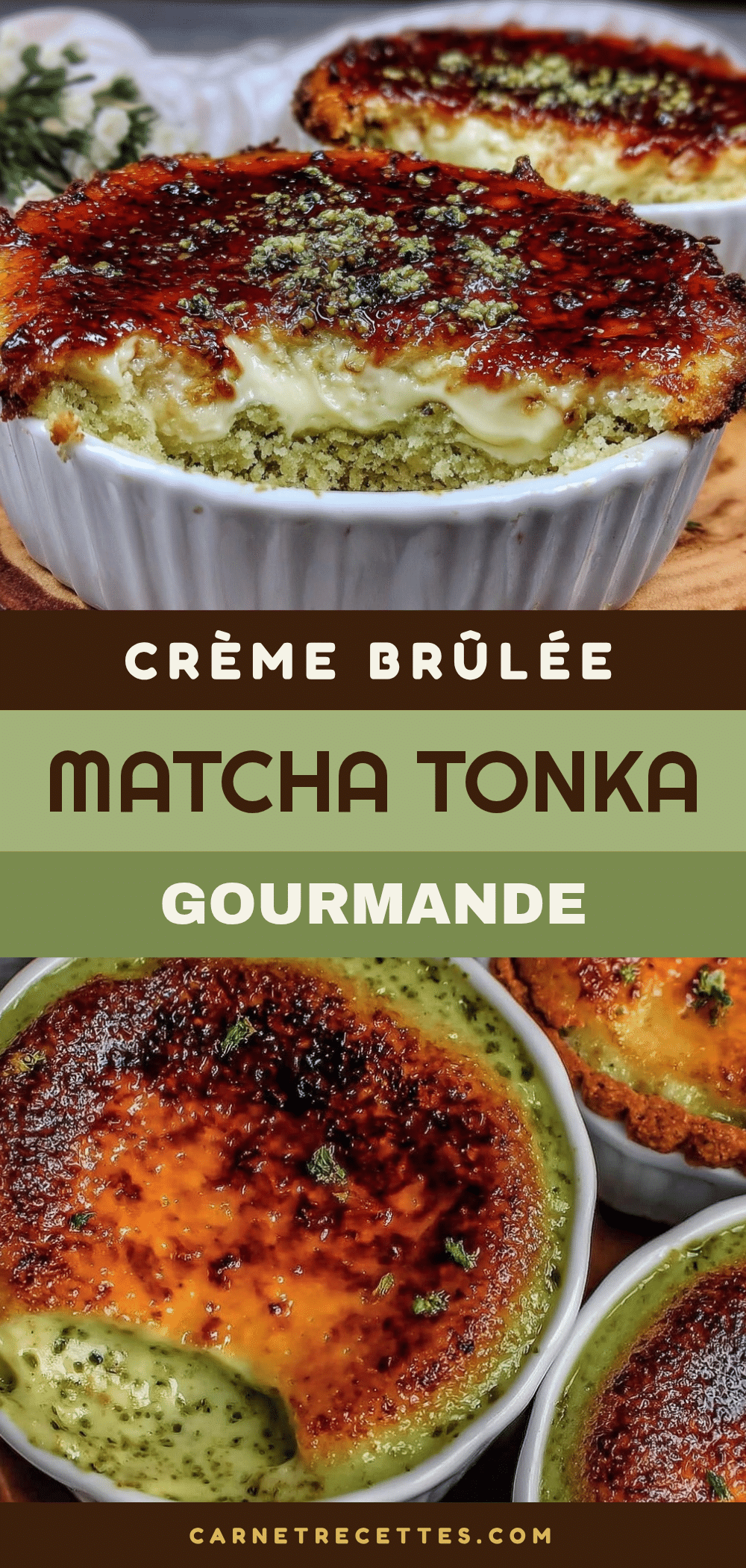 crème brûlée au thé matcha recipe