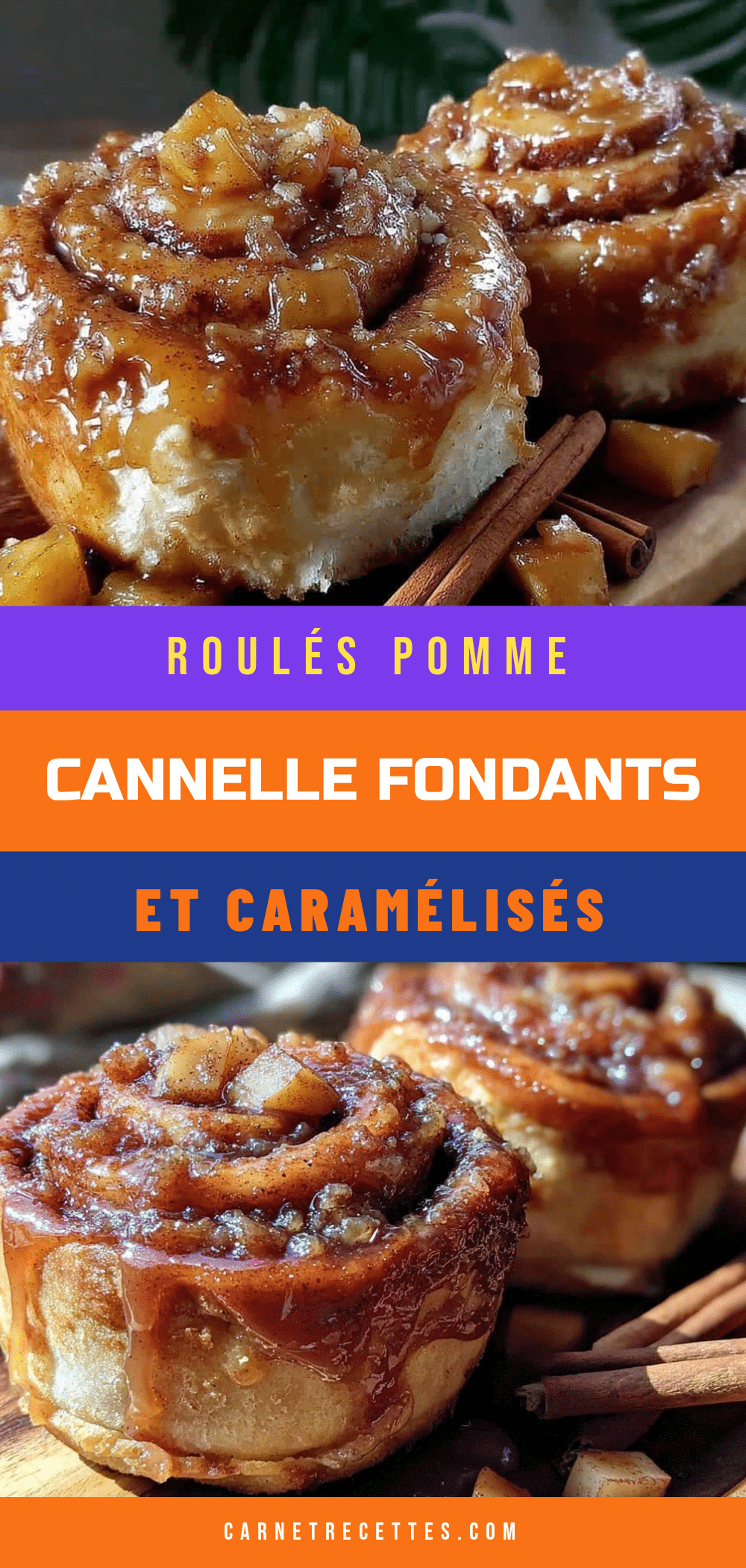 fondants roulés pomme cannelle caramélisés recipe