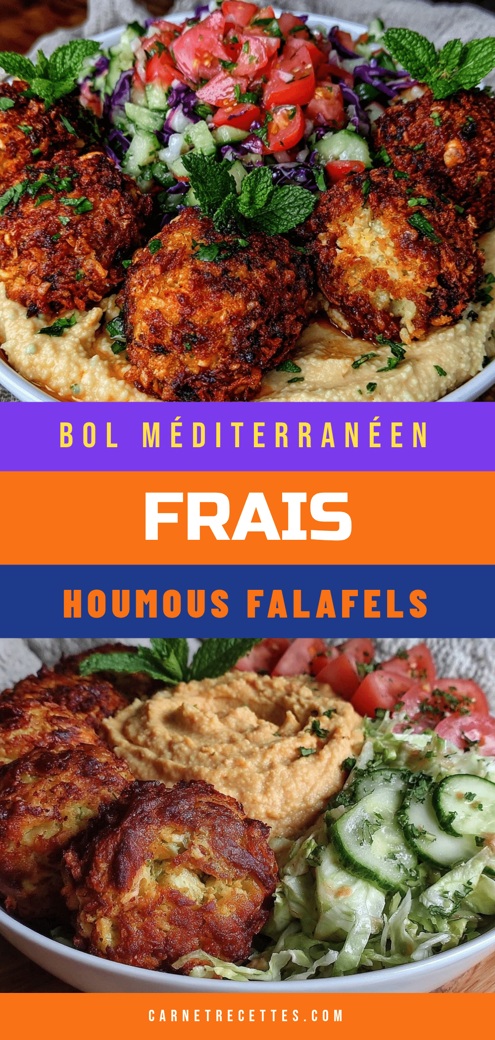 frais bol méditerranéen au houmous maison recipe