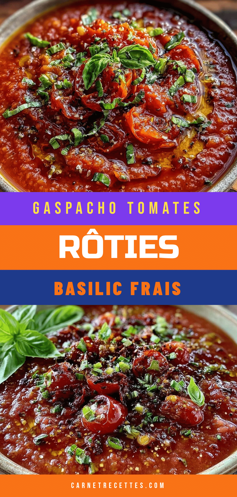 gaspacho de tomates rôties au basilic recipe