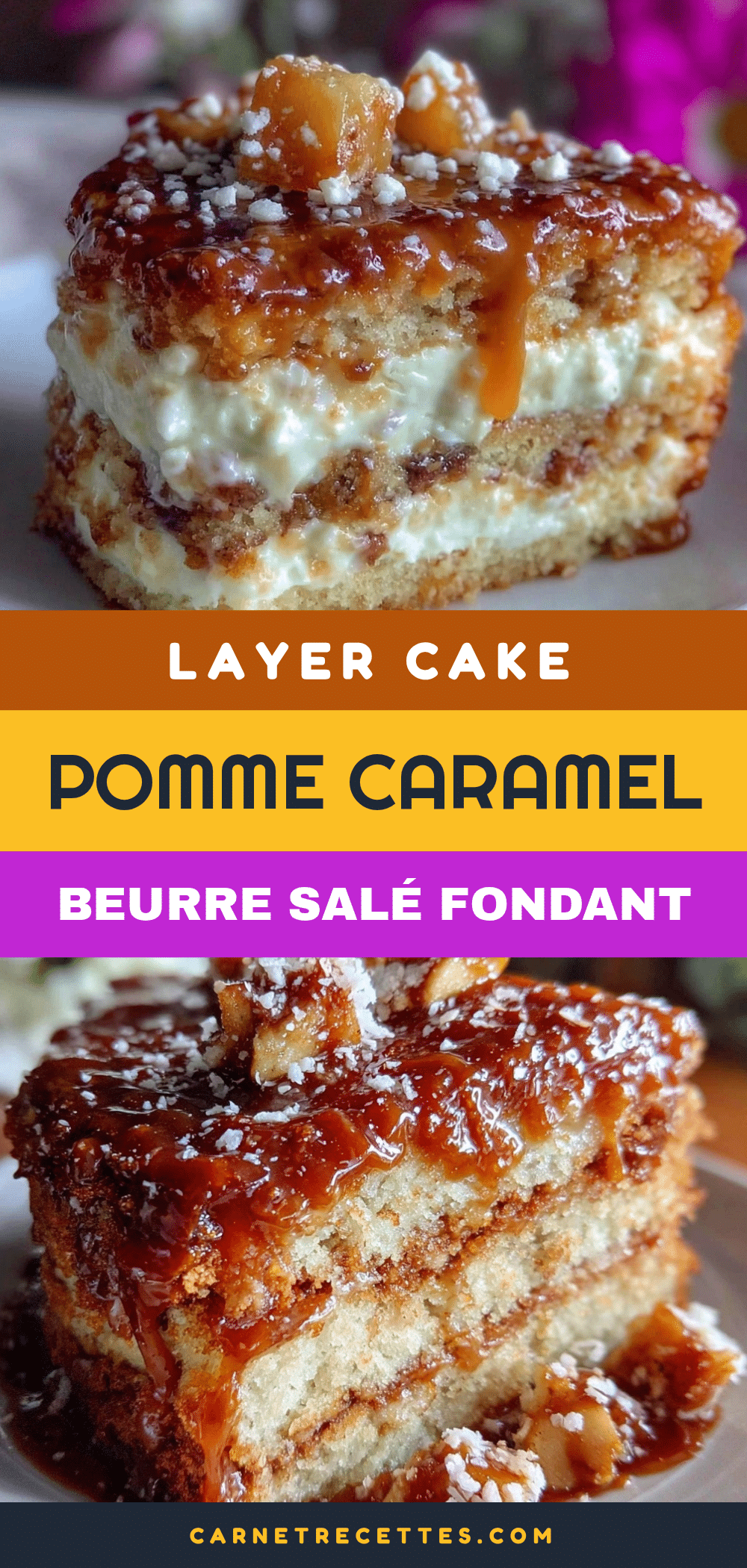 layer cake à la pomme et caramel beurre salé recipe