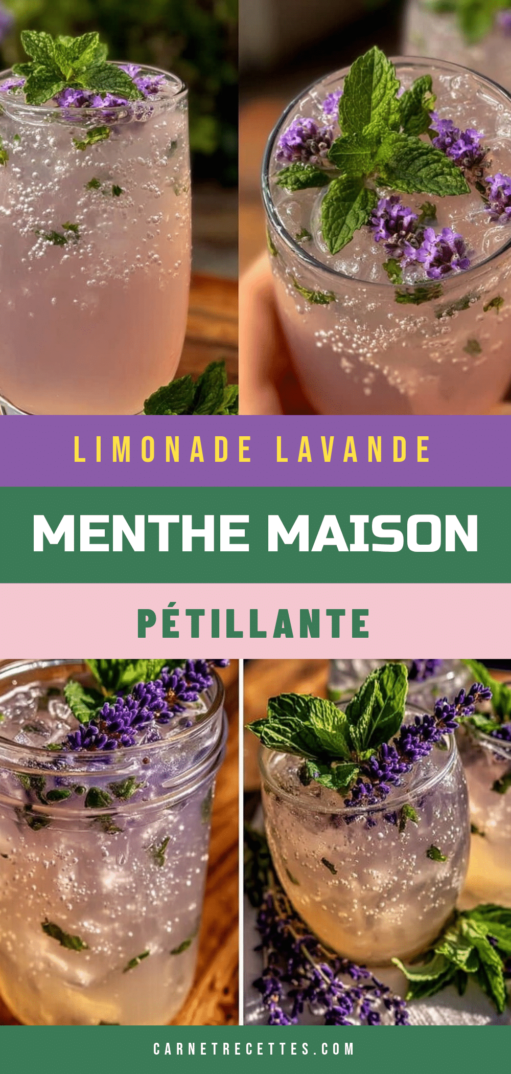 limonade lavande menthe maison pétillante recipe