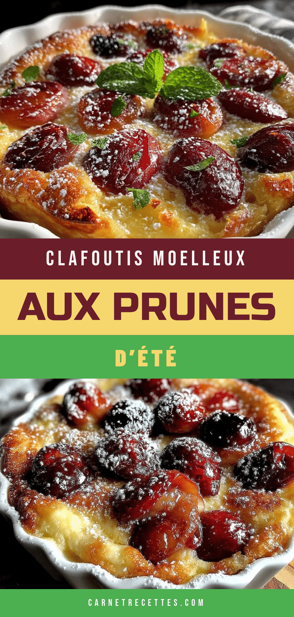 moelleux clafoutis aux prunes de saison recipe