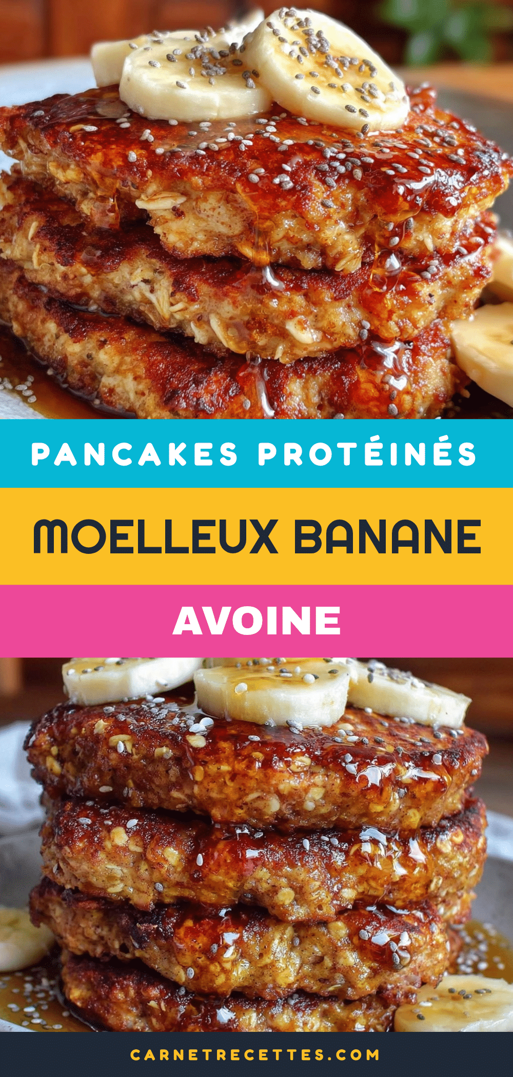 pancakes protéinés à la banane et flocons d’avoine recipe