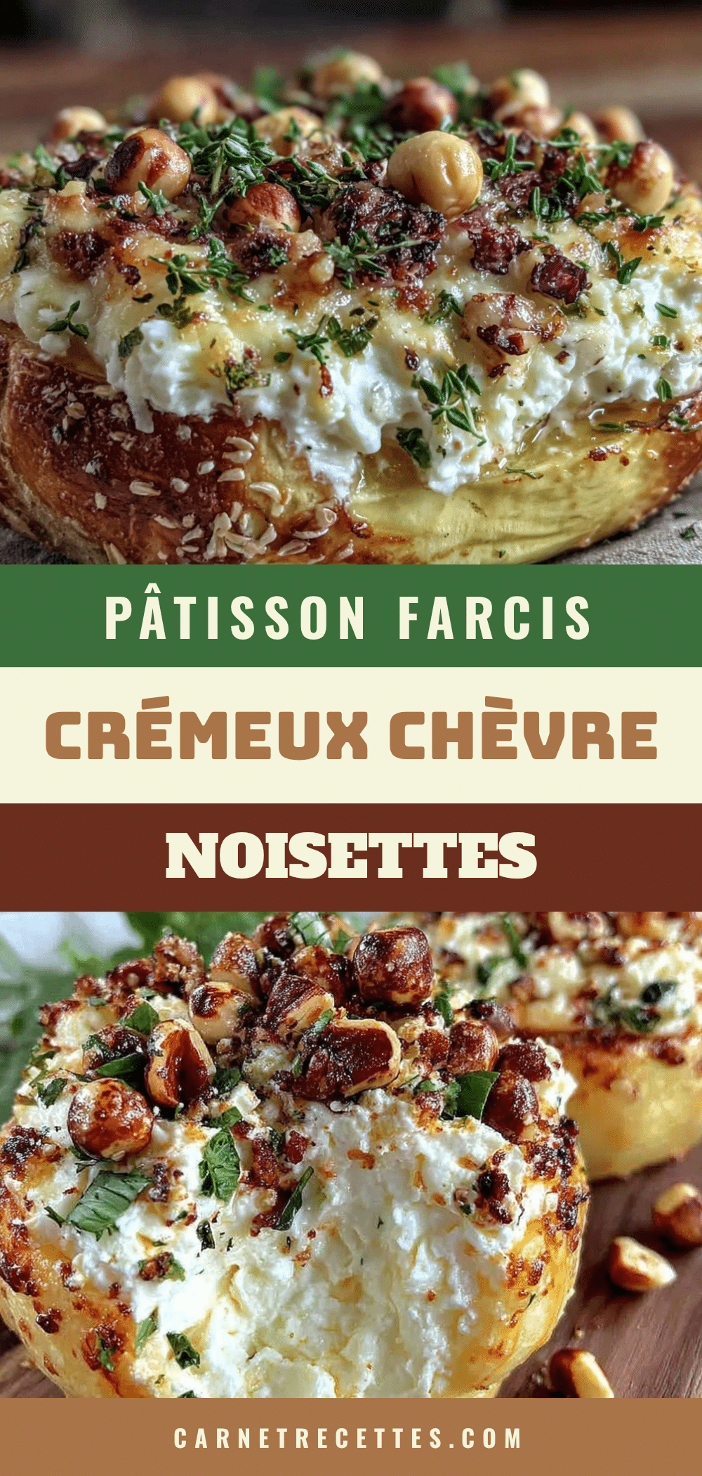 pâtisson farci au fromage de chèvre recipe