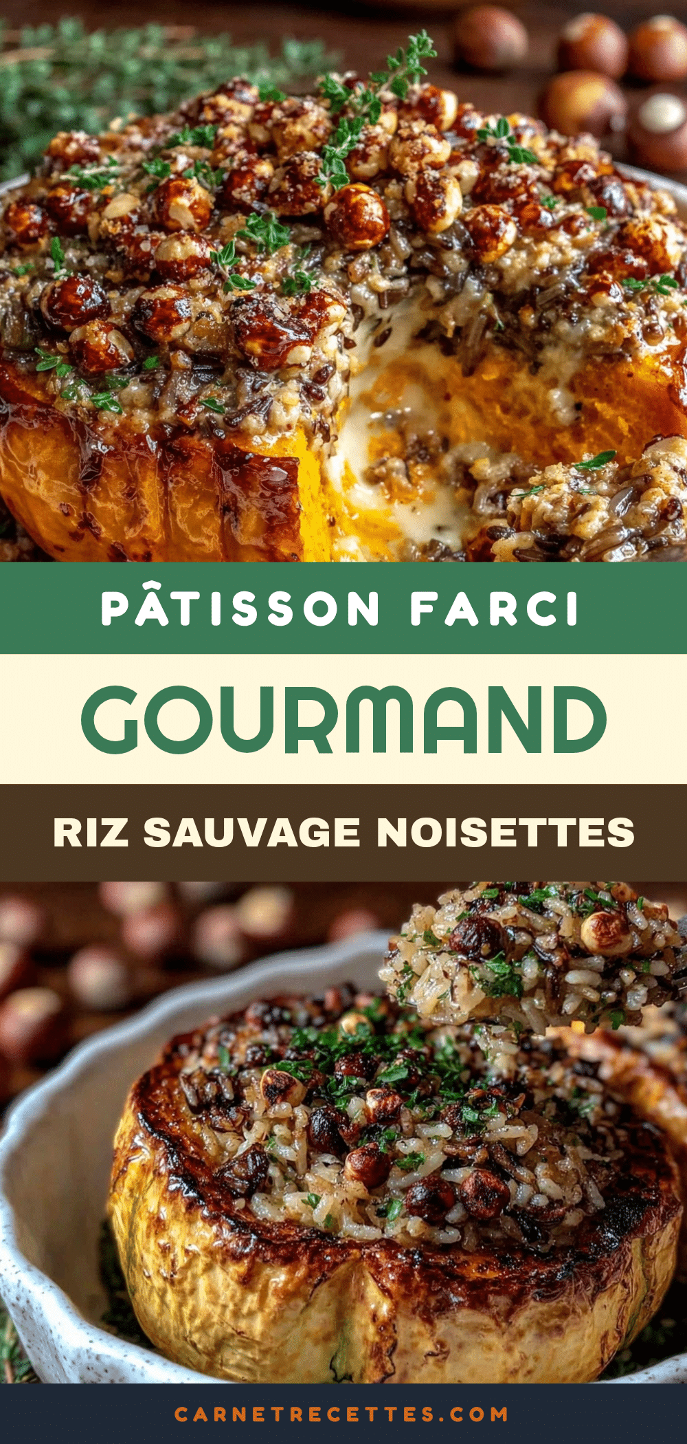 pâtisson farci au riz sauvage recipe