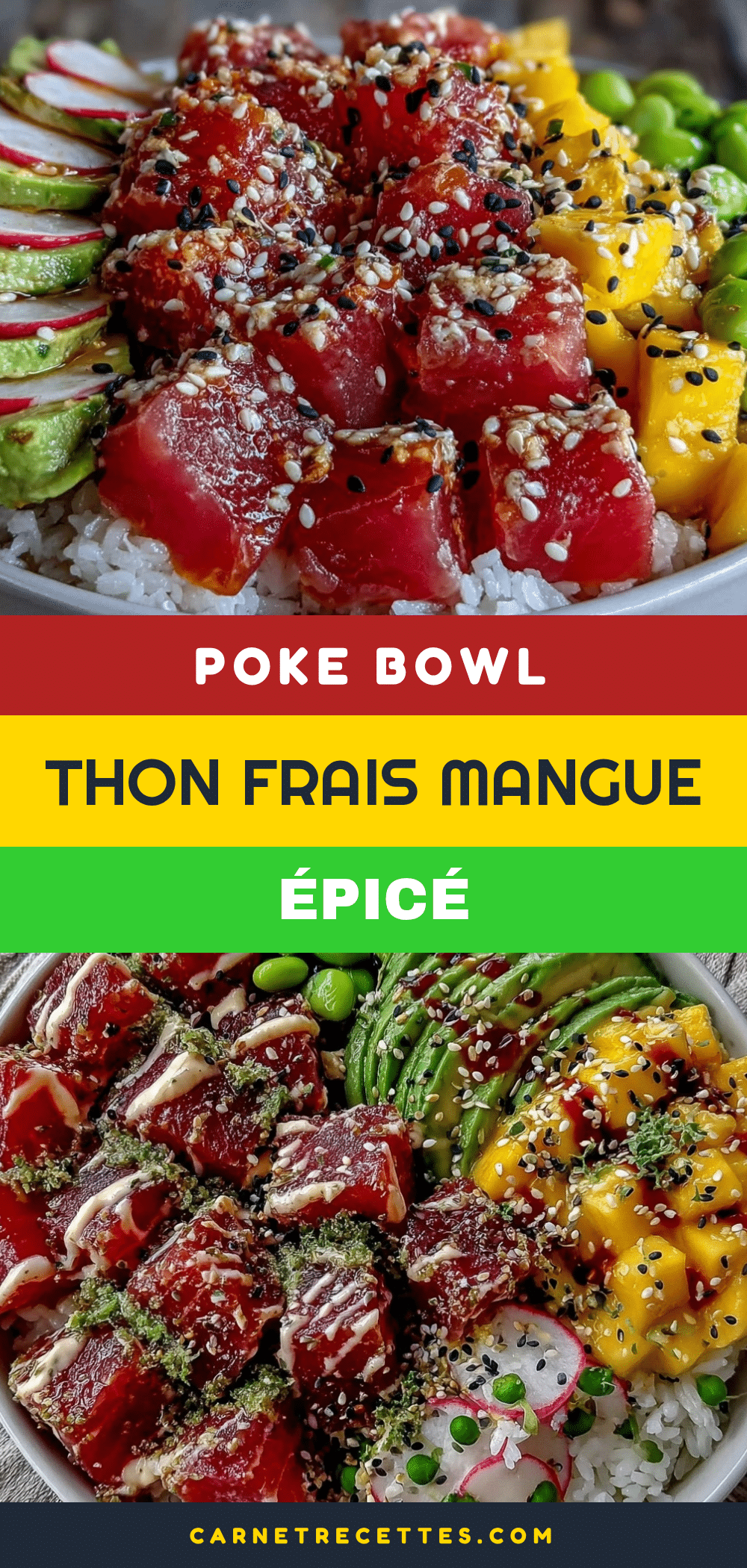 poke bowl au thon et mangue recipe