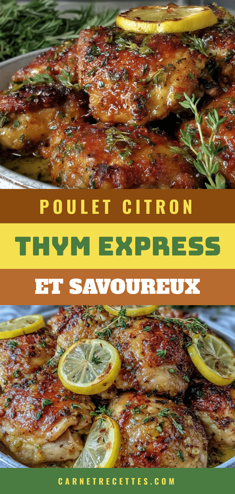 poulet au citron et thym en cocotte-minute recipe