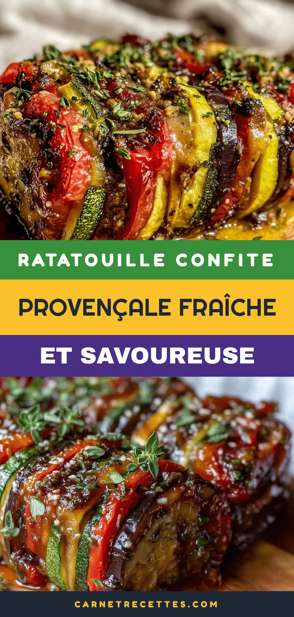 ratatouille confite à la provençale recipe