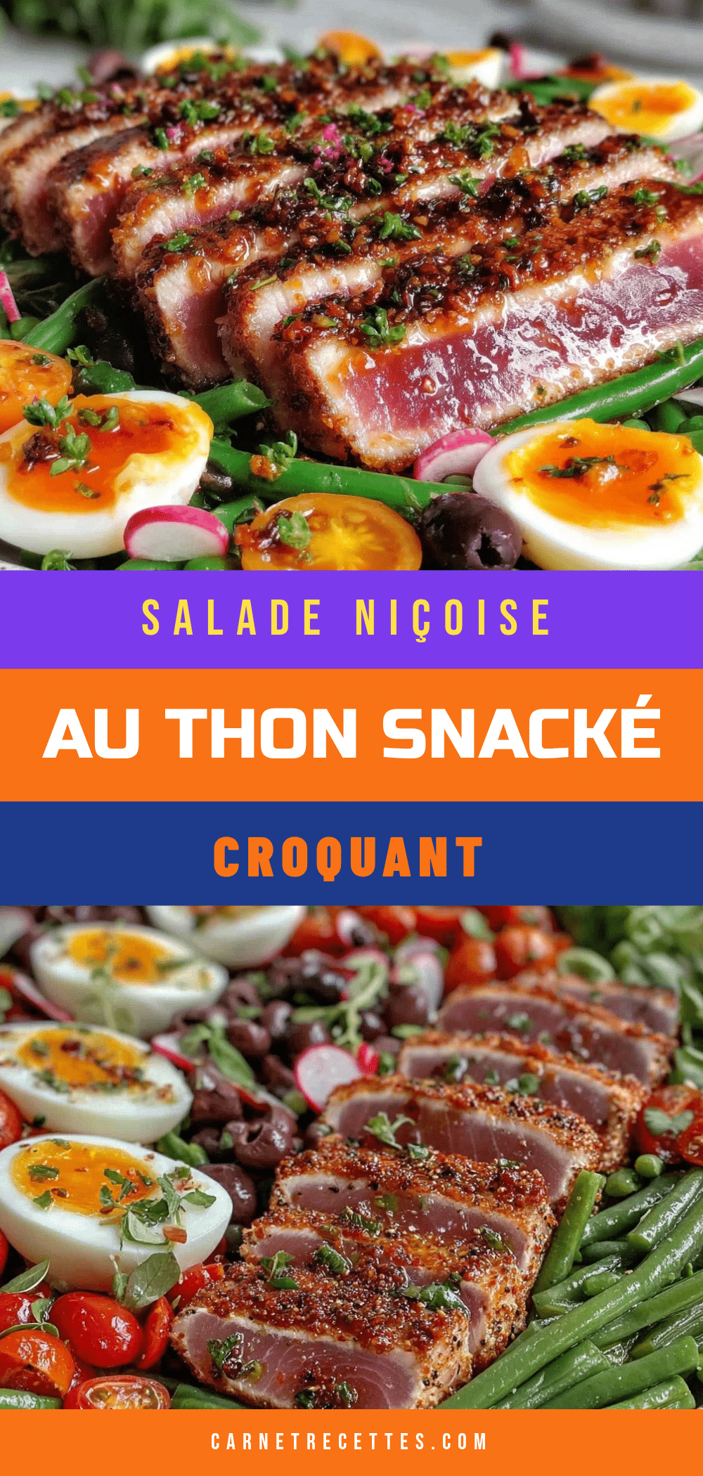 salade niçoise au thon snacké recipe