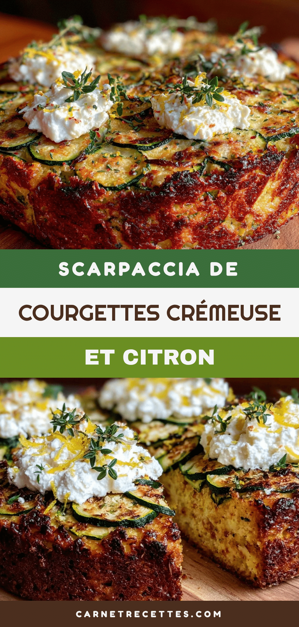 scarpaccia de courgettes à la ricotta et citron confit recipe