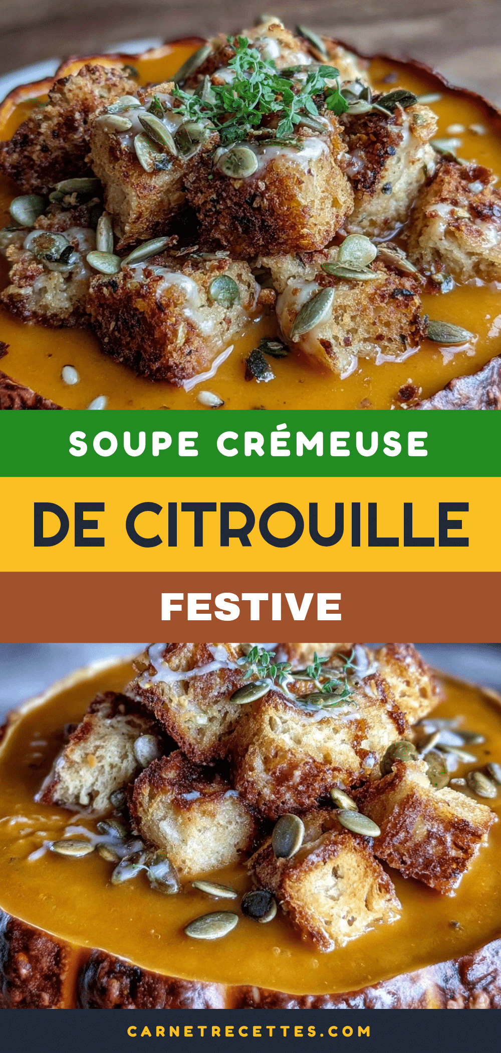 soupe à la citrouille dans citrouille évidée recipe