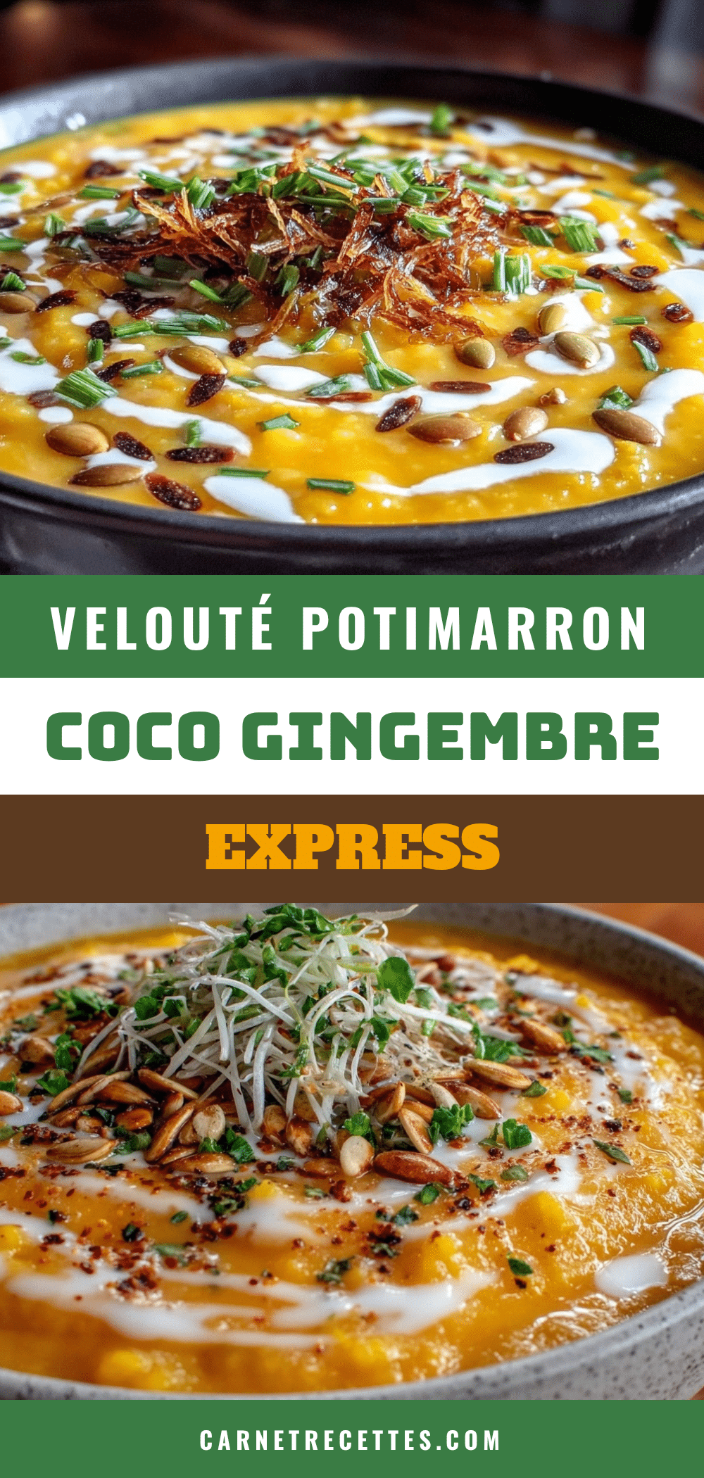soupe potimarron coco gingembre recipe