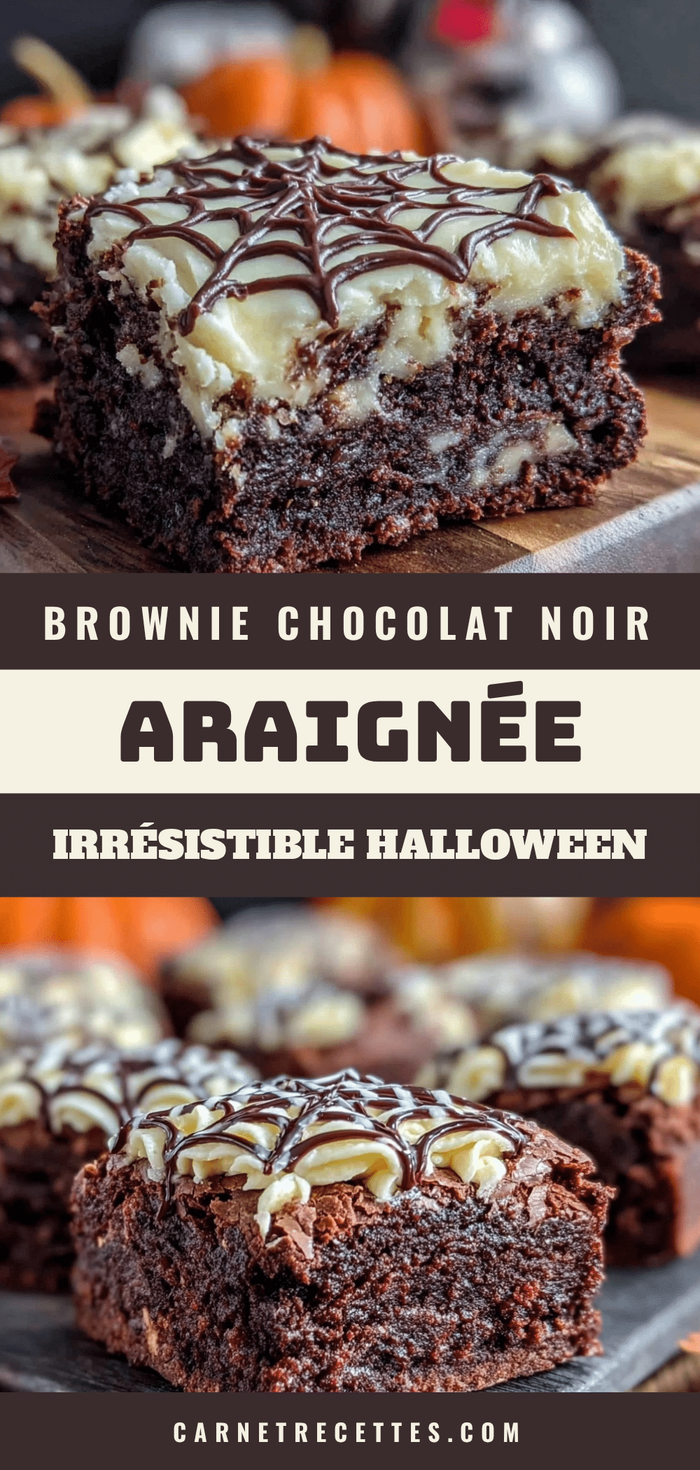 spider web brownie au chocolat noir recipe