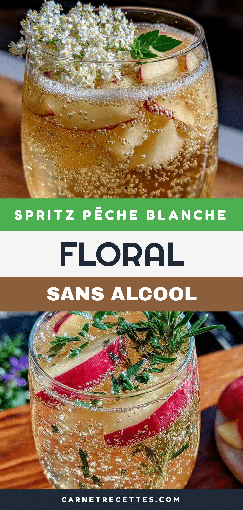spritz à la pêche blanche sans alcool recipe