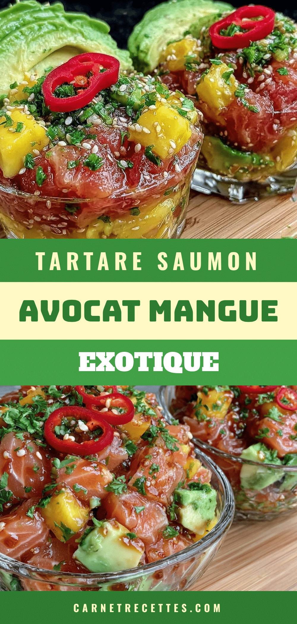 tartare de saumon avocat mangue asiatique recipe