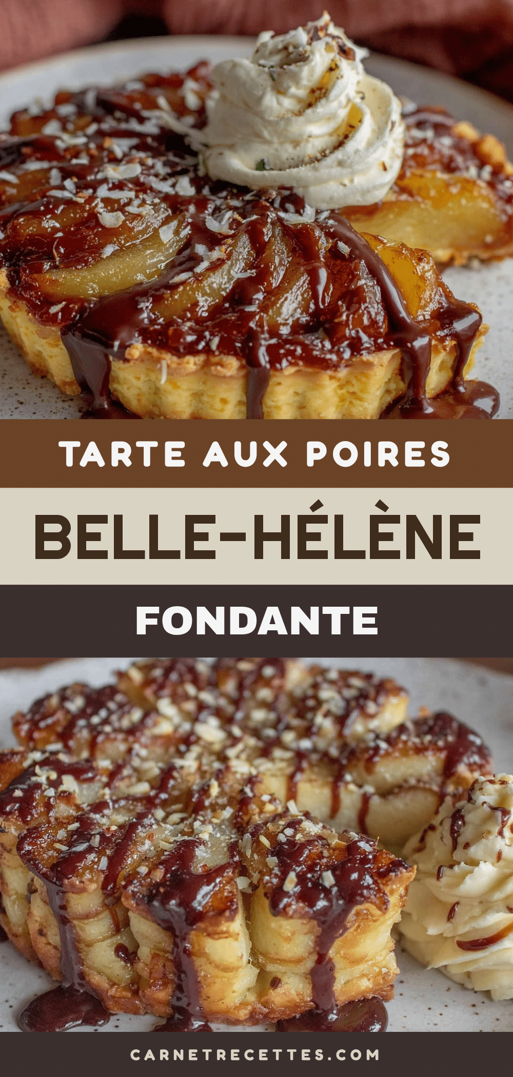 tarte aux poires Belle-Hélène au chocolat recipe