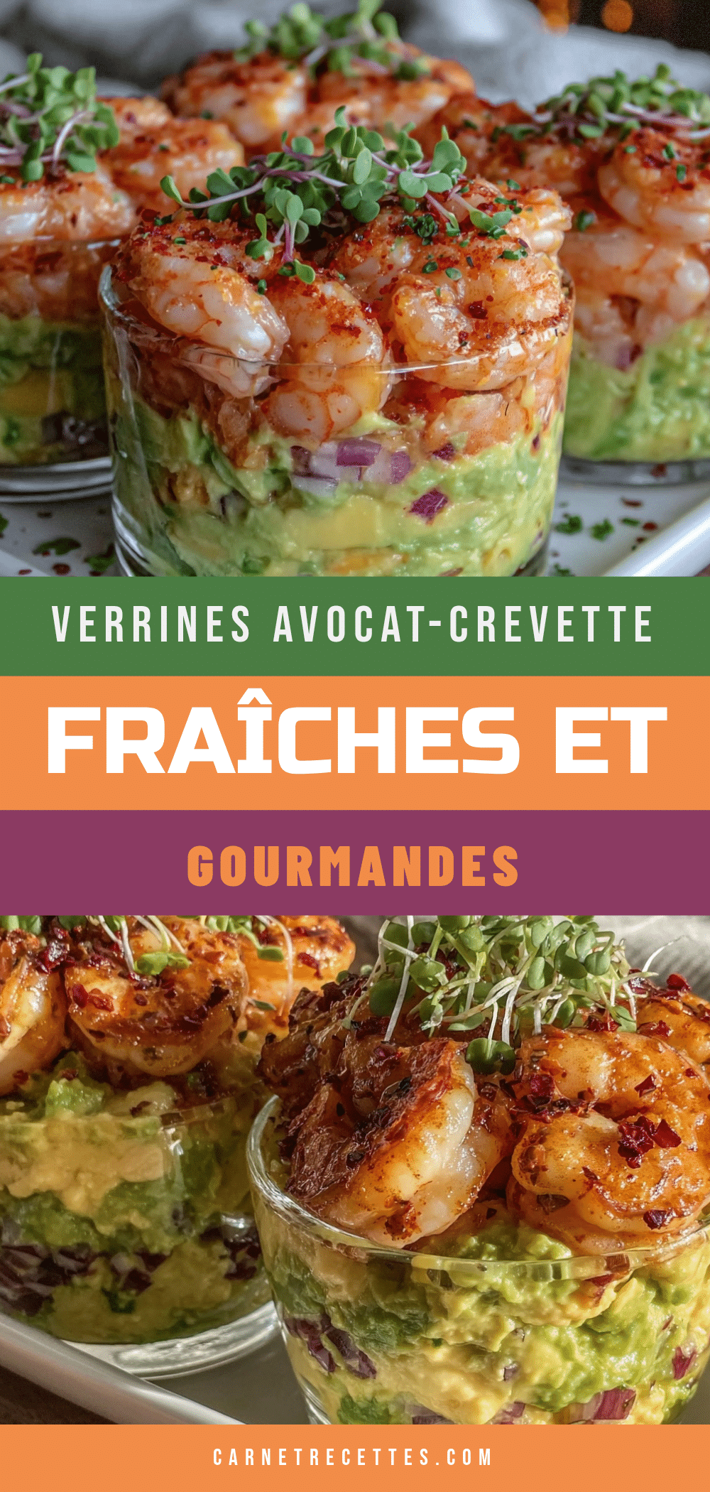 verrines avocat-crevette au guacamole maison recipe