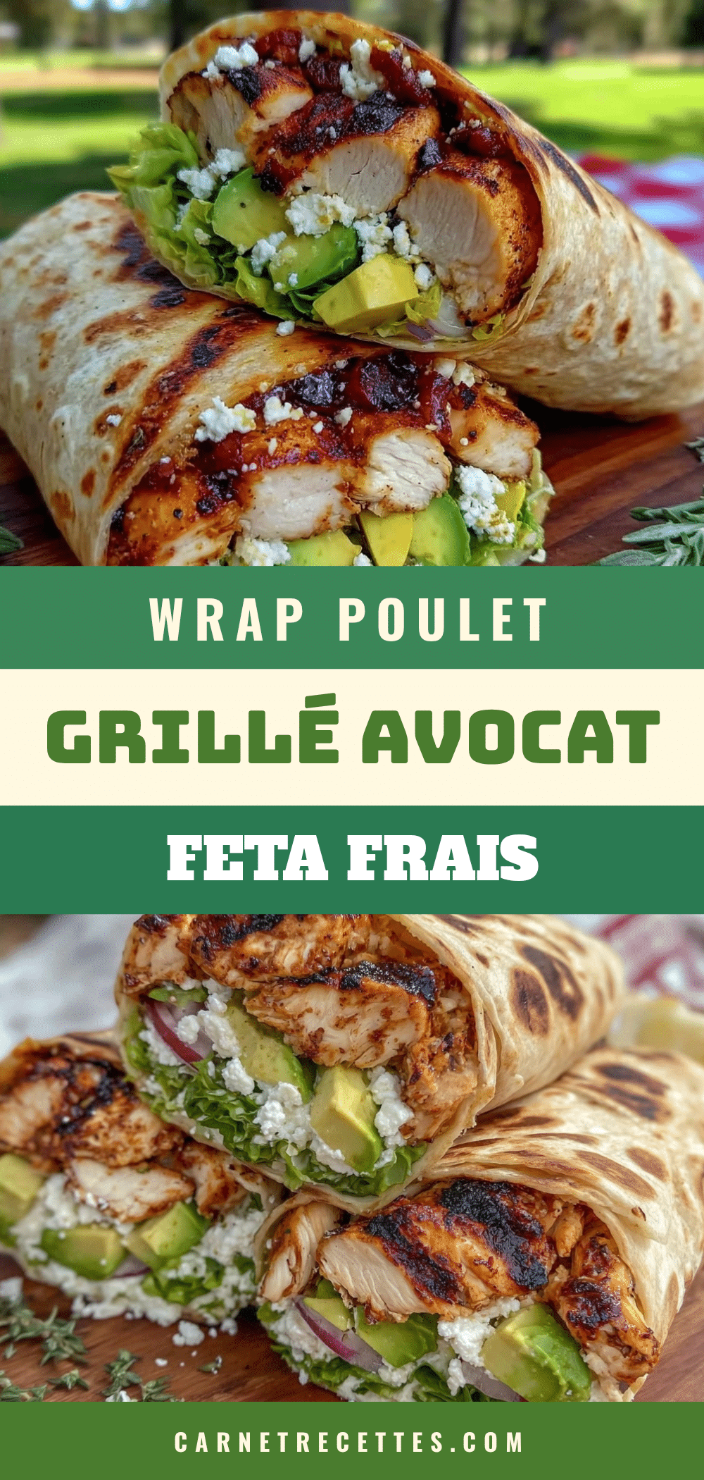 wrap au poulet grillé avocat feta recipe