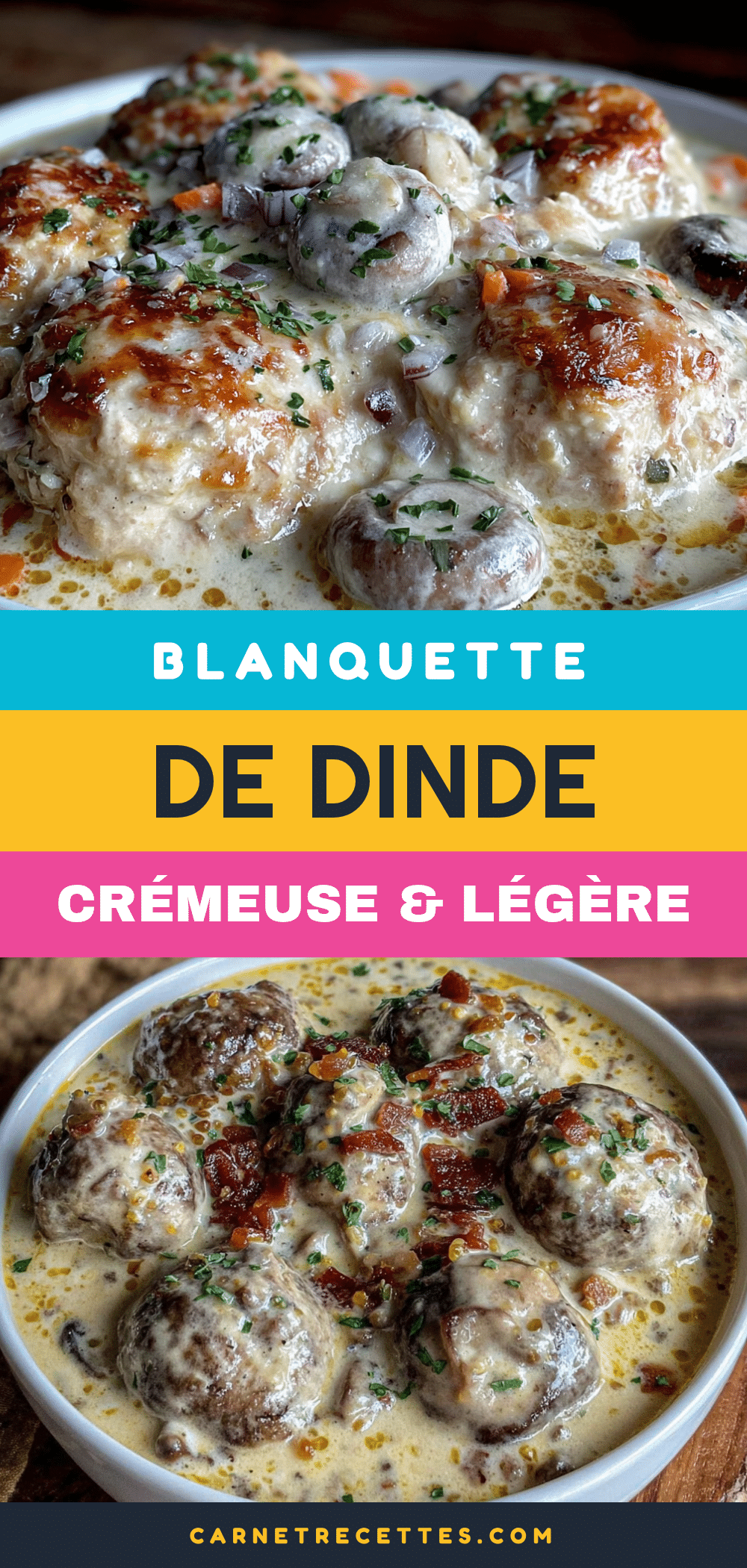 blanquette de dinde légère aux champignons recipe