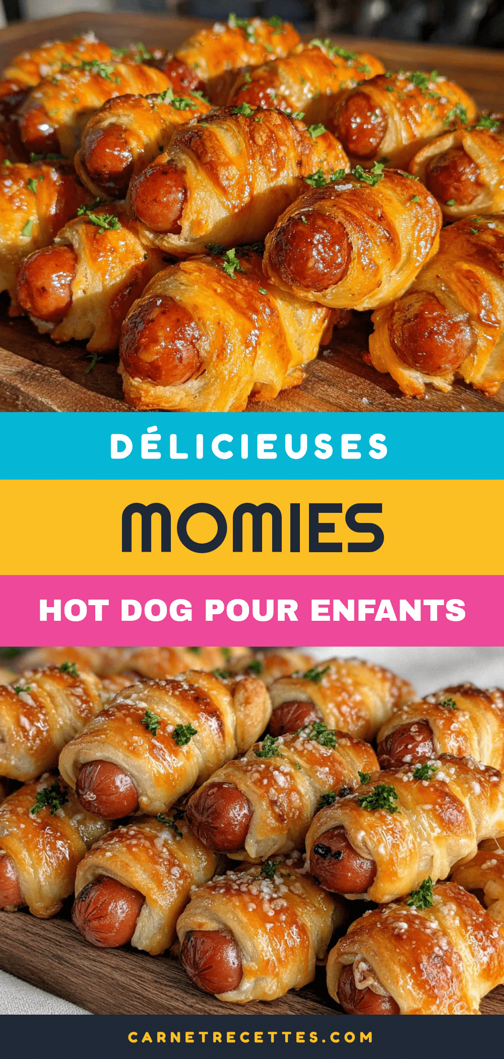 bouchées de hot-dog momies pour enfants recipe