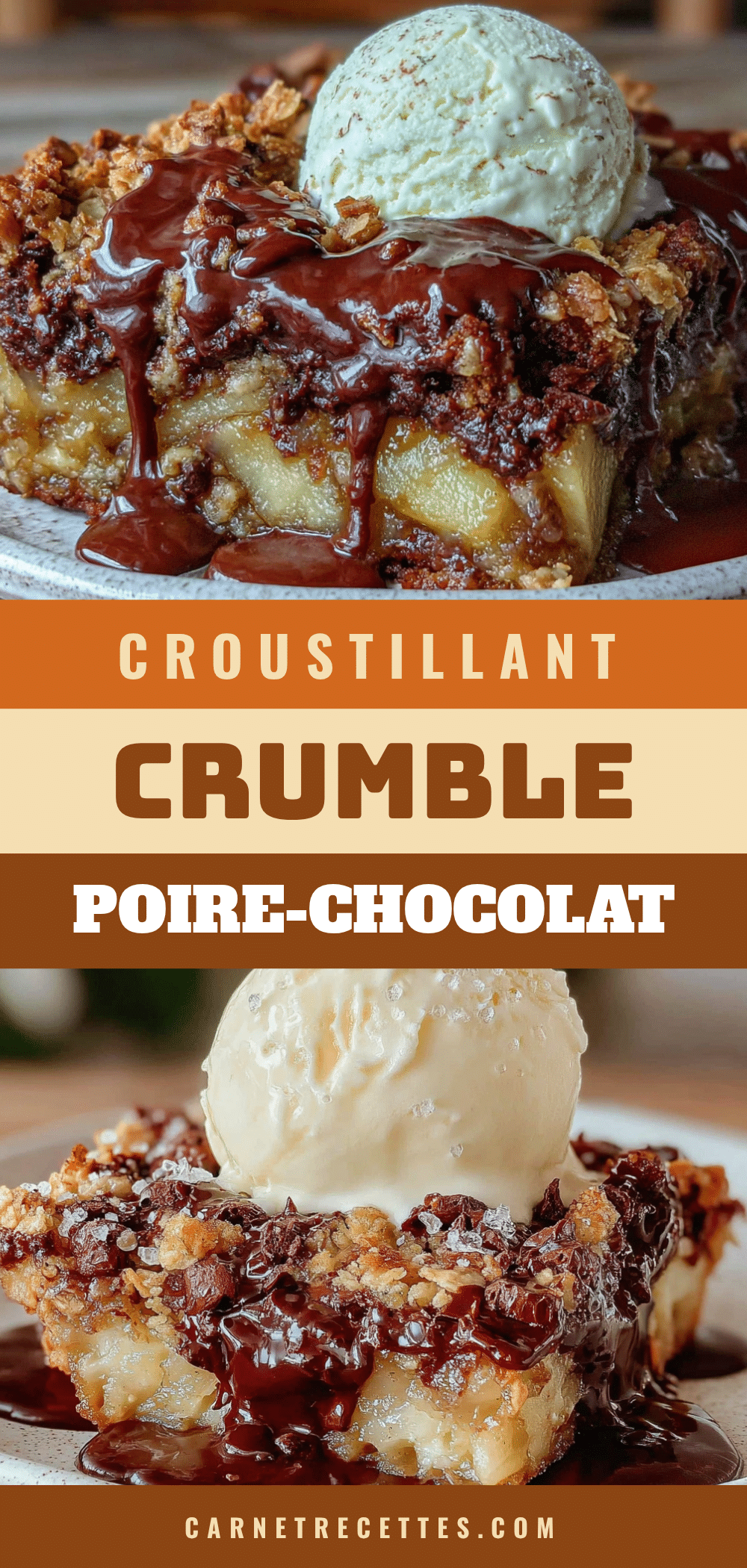 crumble poire-chocolat à lavoine recipe