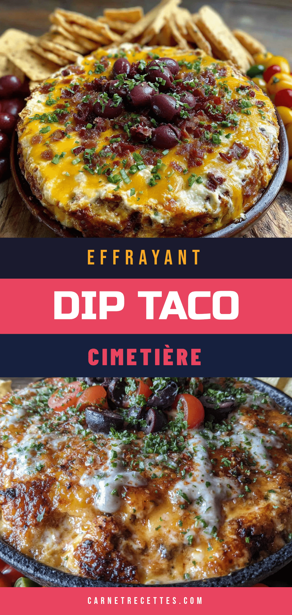 dip taco cimetière halloween recipe