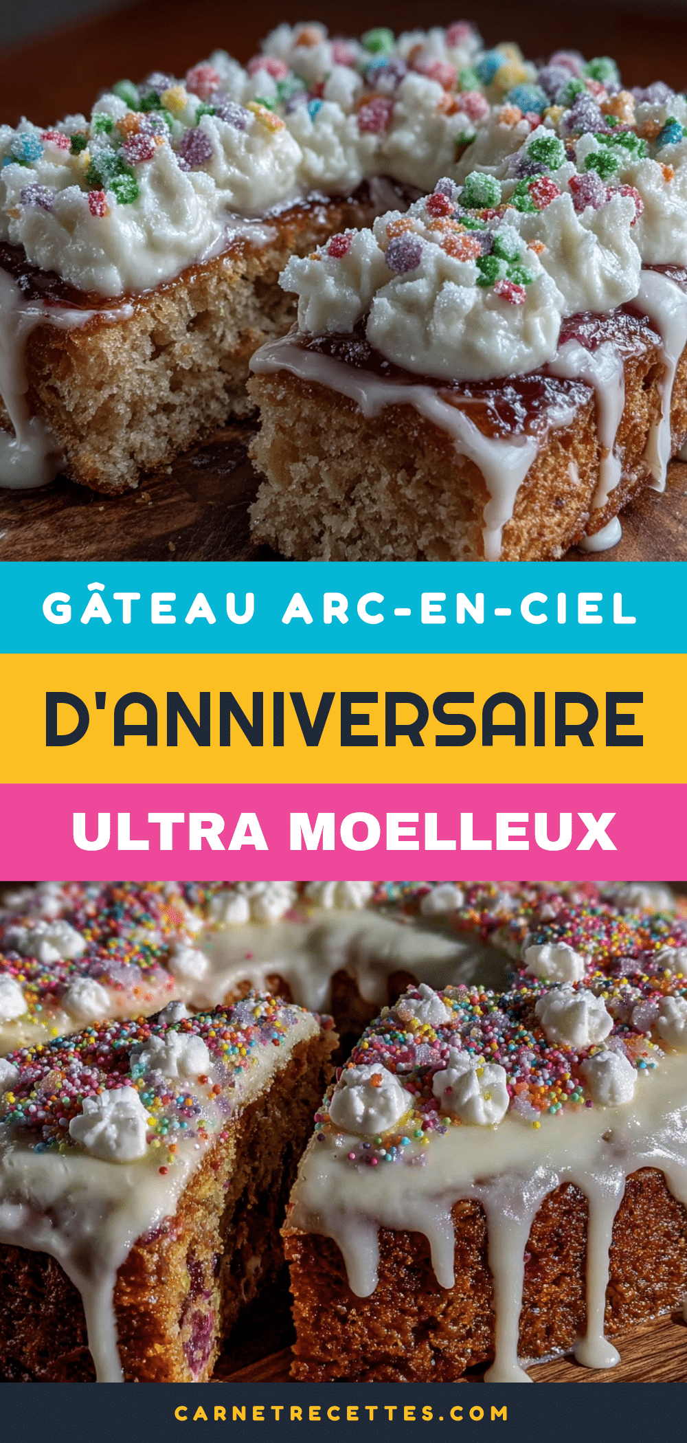 gâteau chiffre arc-en-ciel ultra moelleux recipe