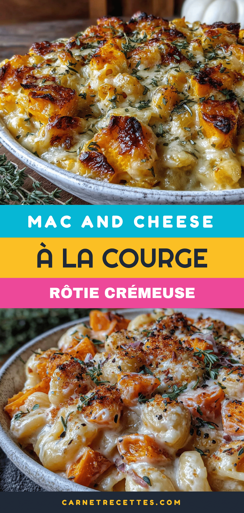 mac and cheese à la courge rôtie crémeux recipe
