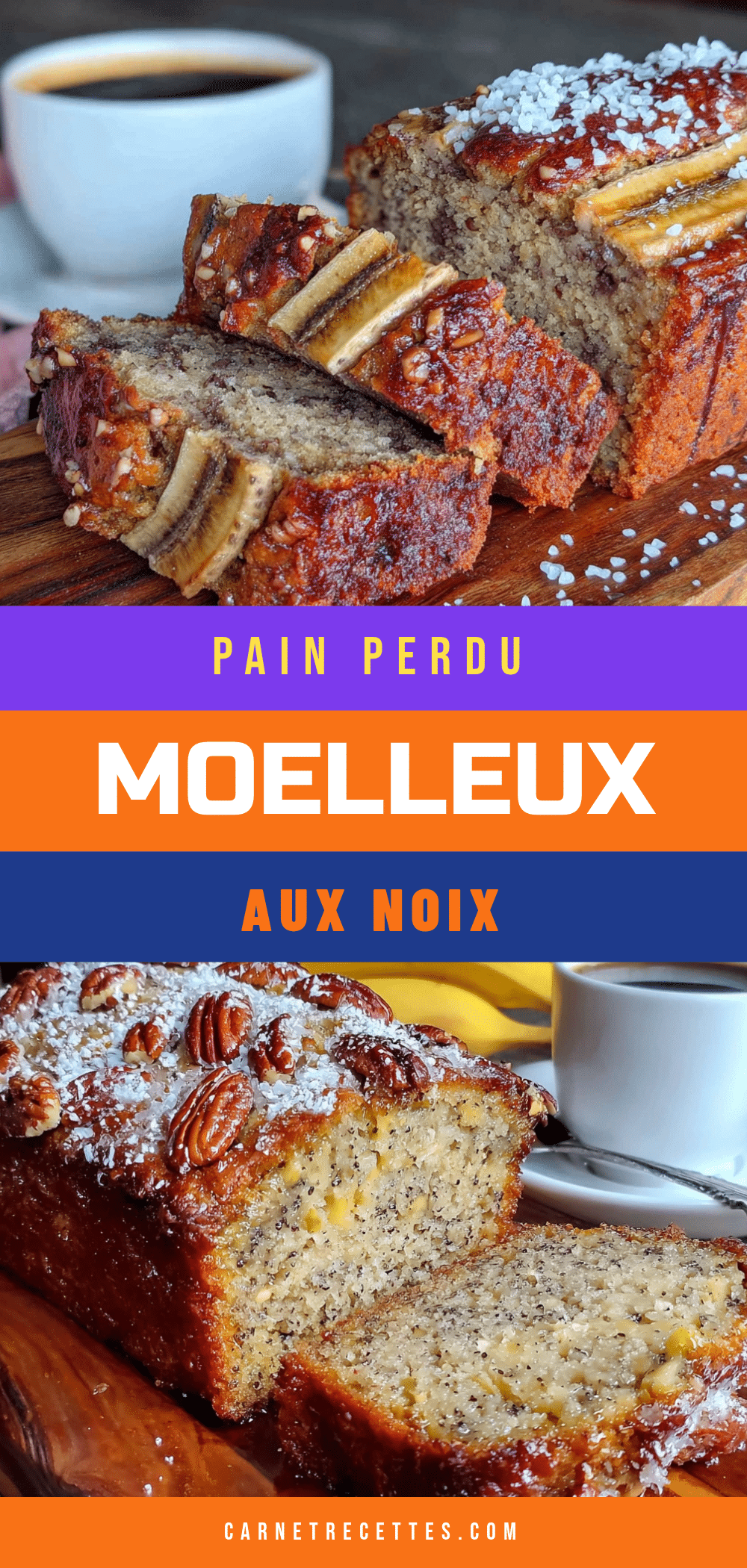 pain à la banane et aux noix moelleux et facile recipe