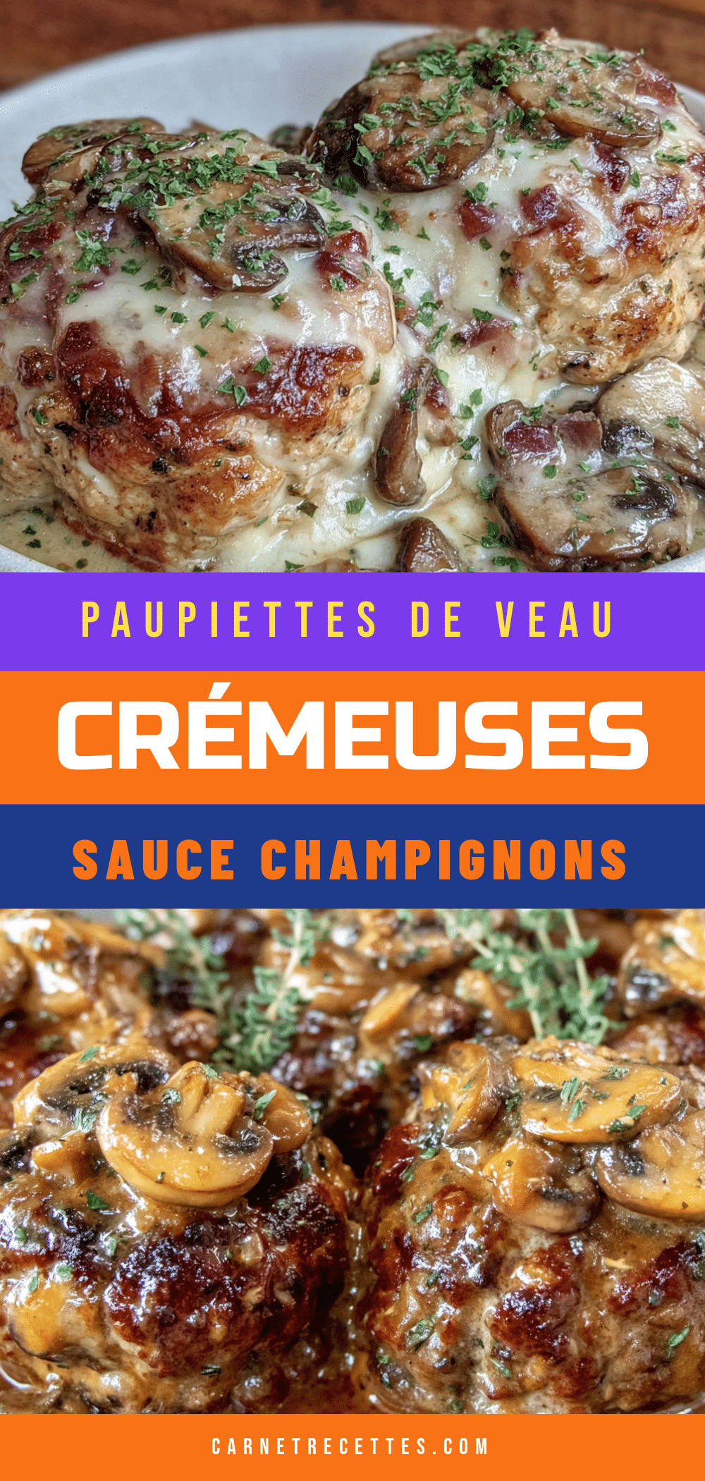 paupiettes de veau sauce aux champignons recipe