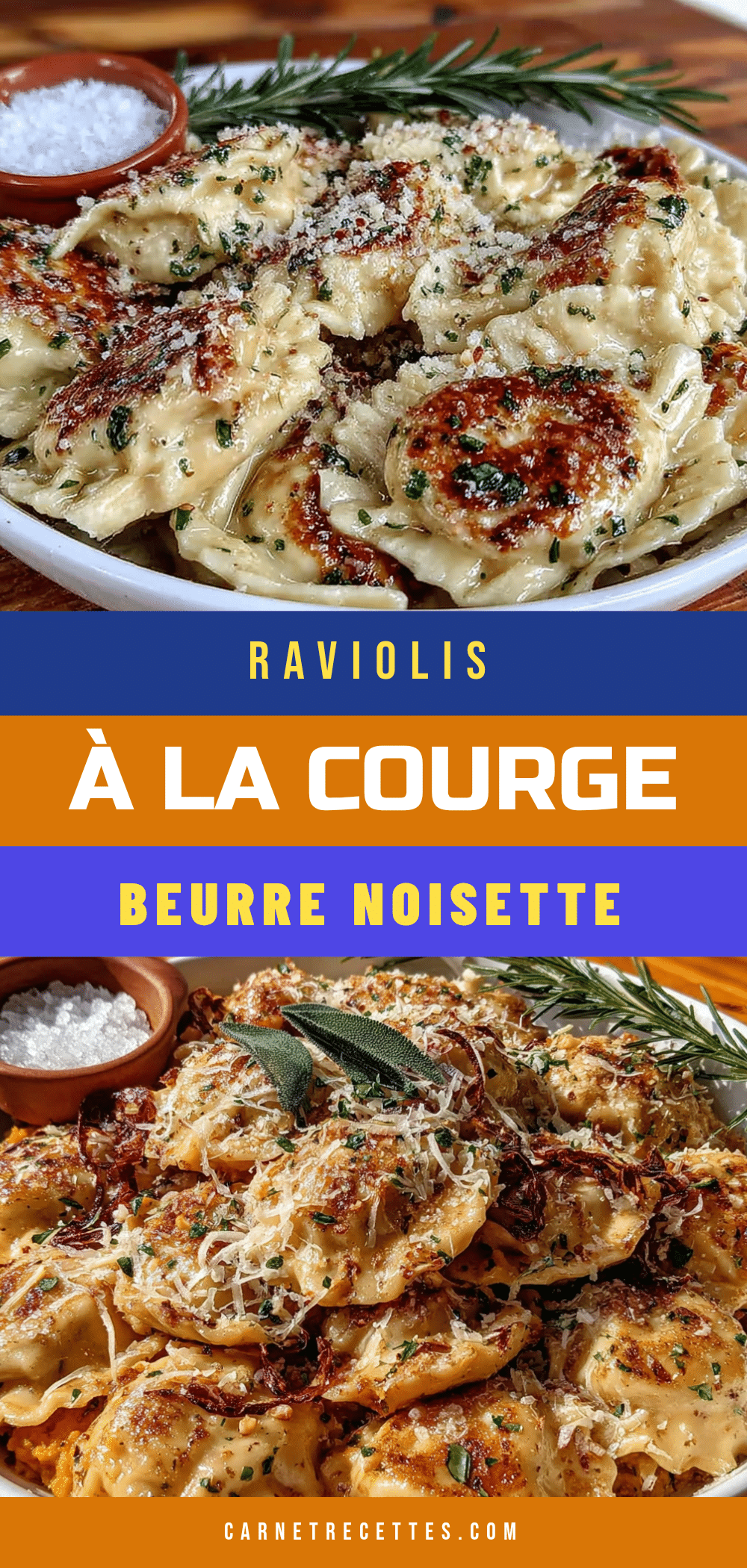 raviolis à la courge et beurre noisette recipe