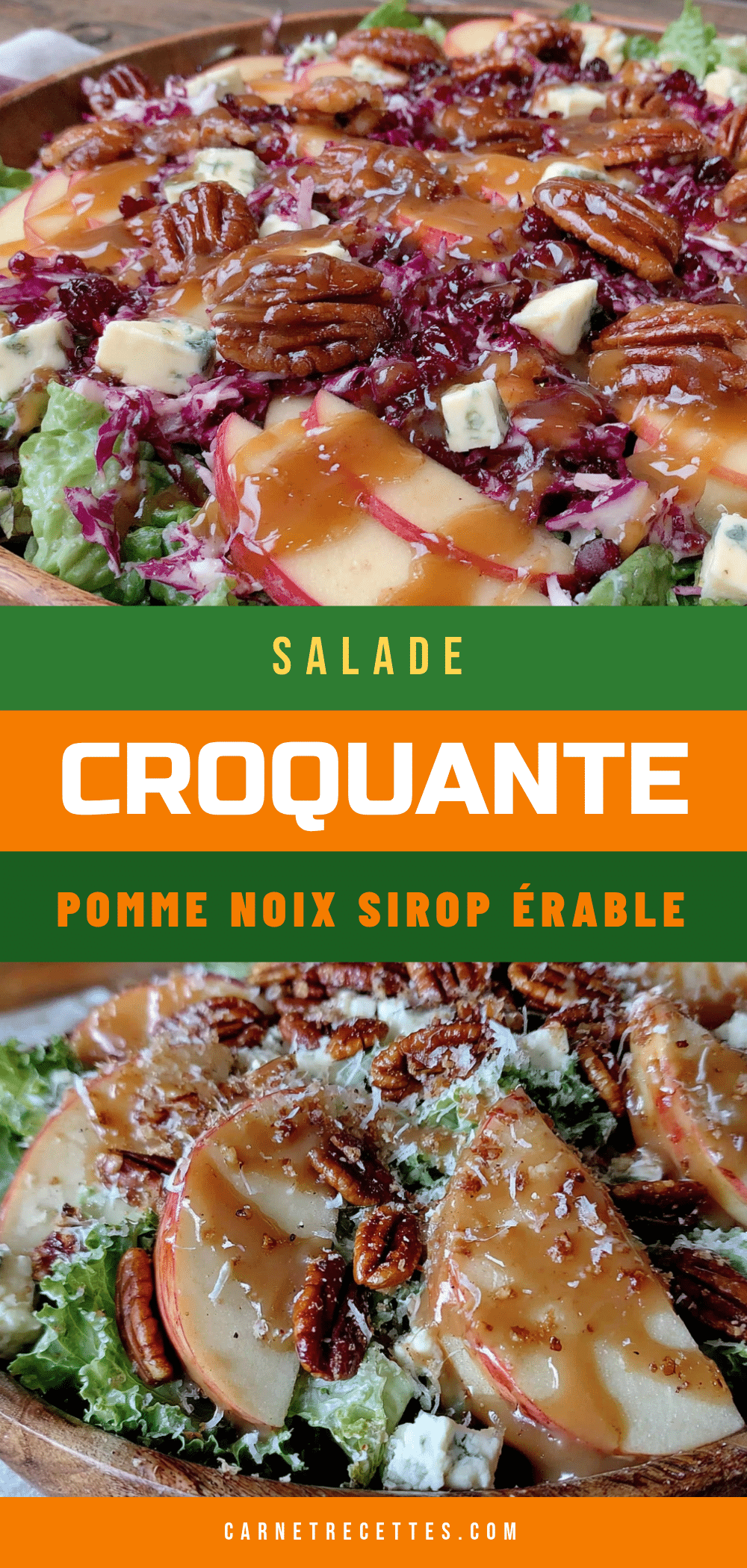 salade croquante pomme noix sirop dérable recipe