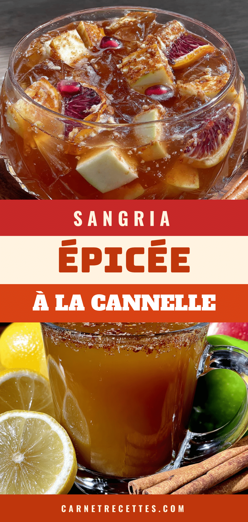sangria de pomme épicée à la cannelle recipe