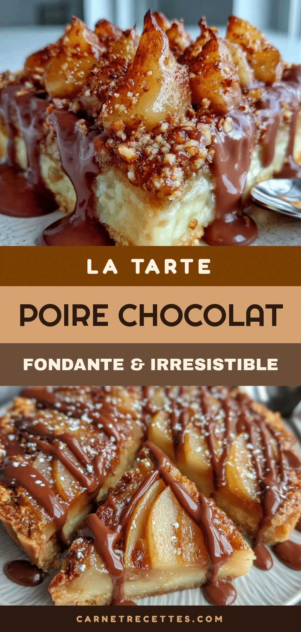 tarte poire-chocolat fondante recipe