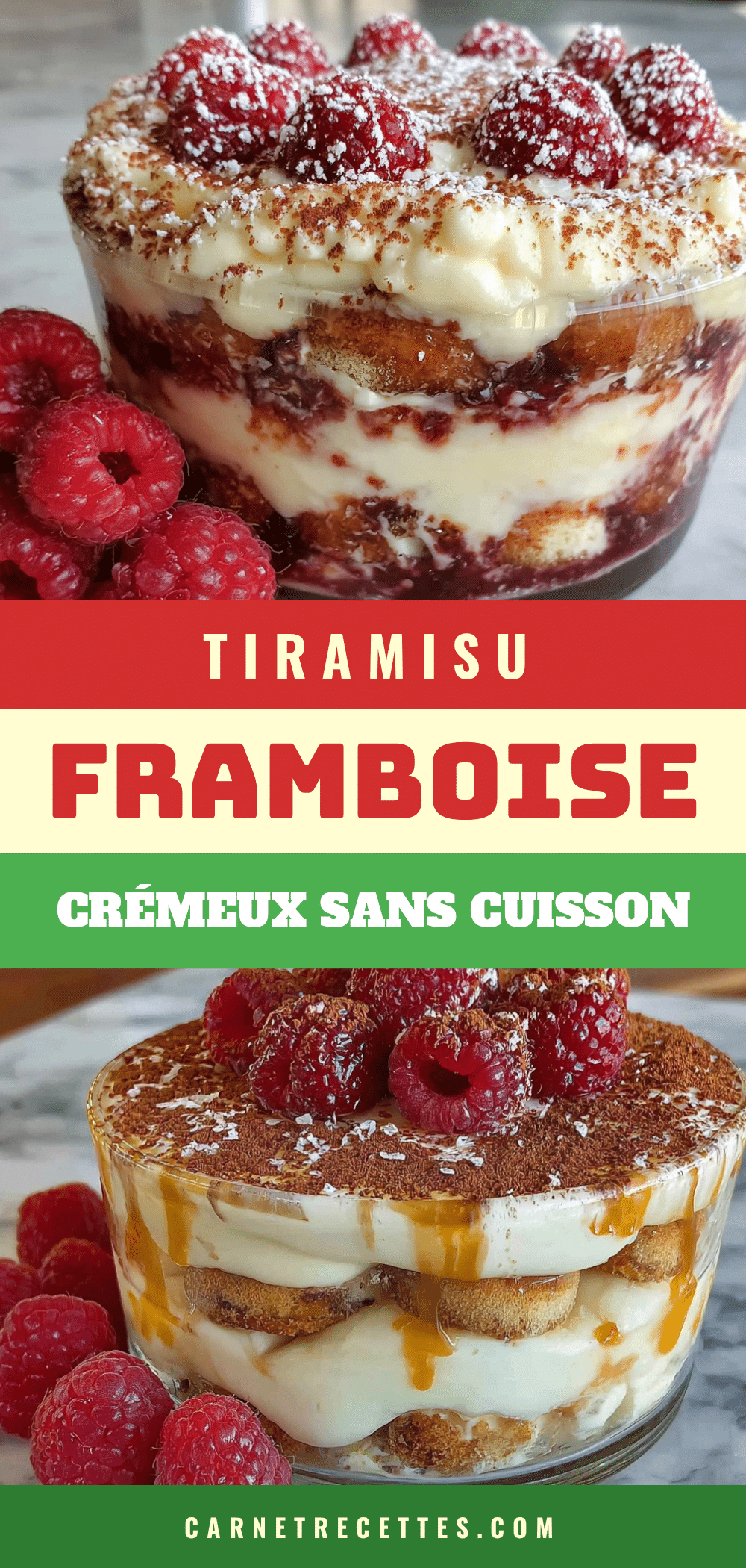 Tiramisu express à la framboise sans cuisson recipe