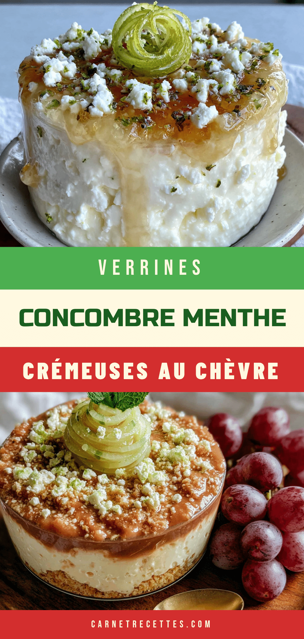 verrines concombre menthe chèvre frais recipe