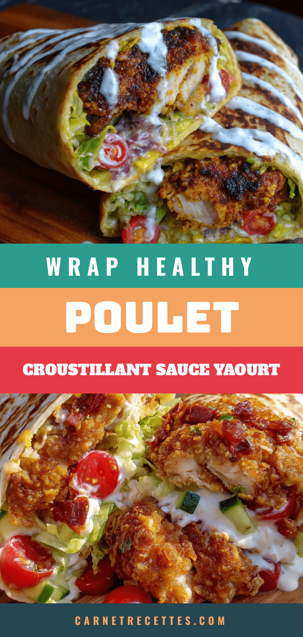 wrap healthy poulet croustillant sauce yaourt recipe