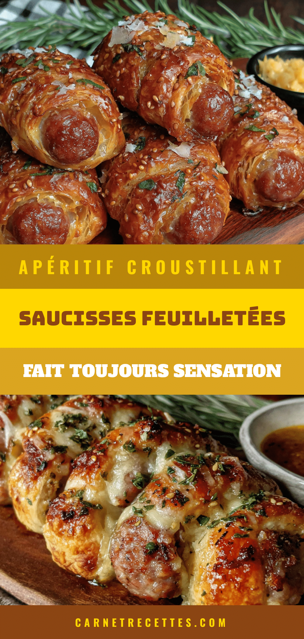 apéritif croustillant aux saucisses feuilletées recipe
