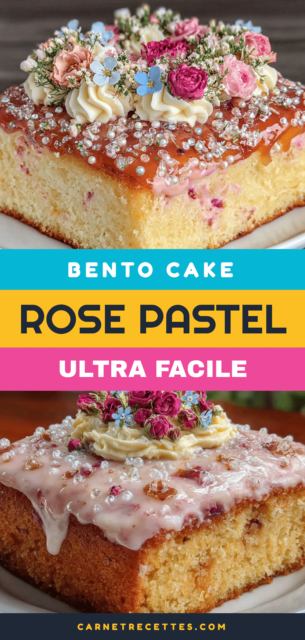 bento cake rose pastel recipe