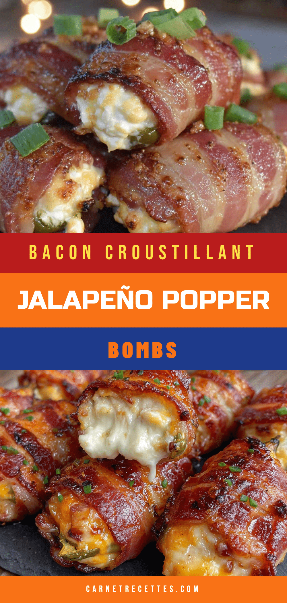 bombes jalapeño popper au bacon croustillant recipe