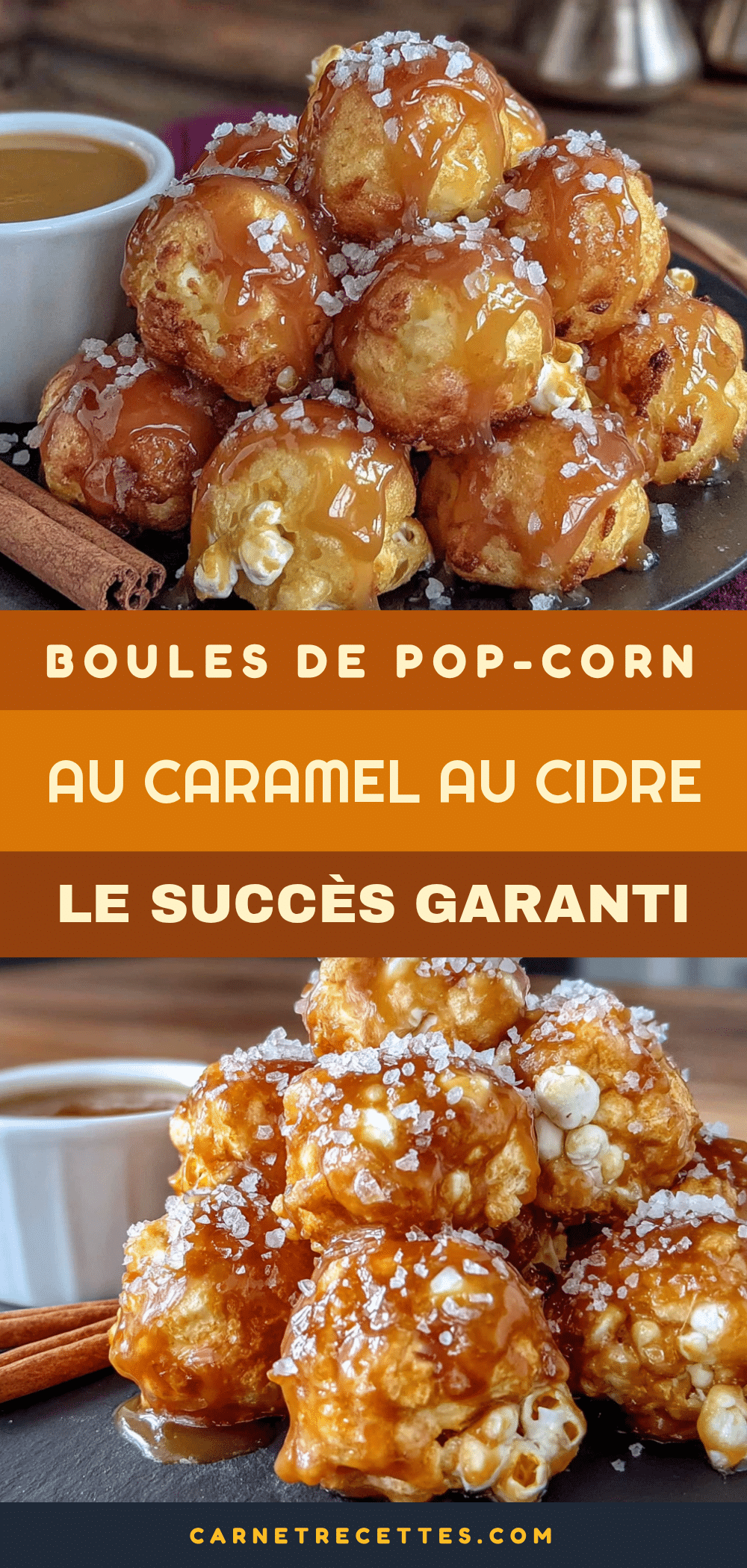 boules de pop-corn au caramel au cidre de pomme recipe