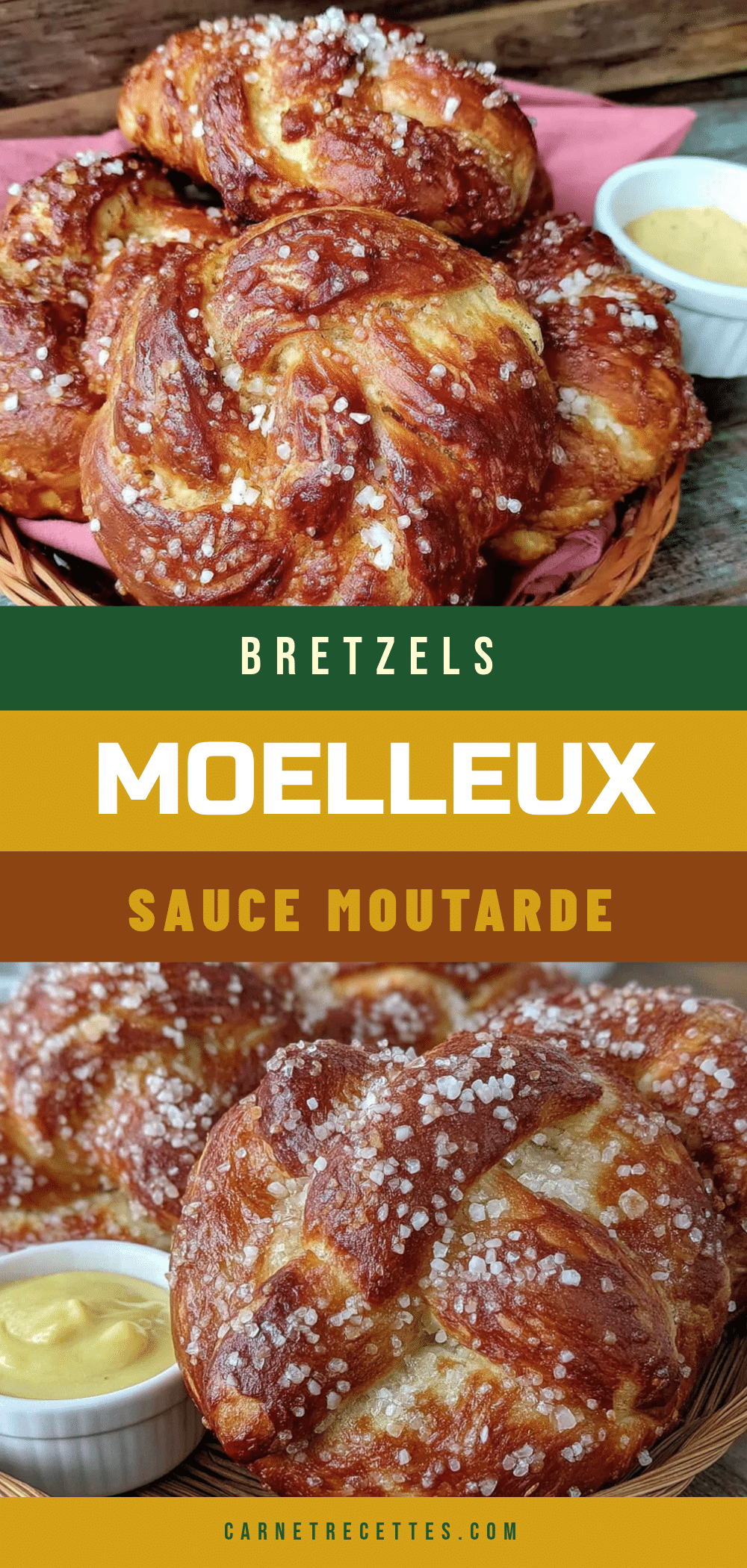 bretzels bavarois moelleux fondants à la moutarde recipe