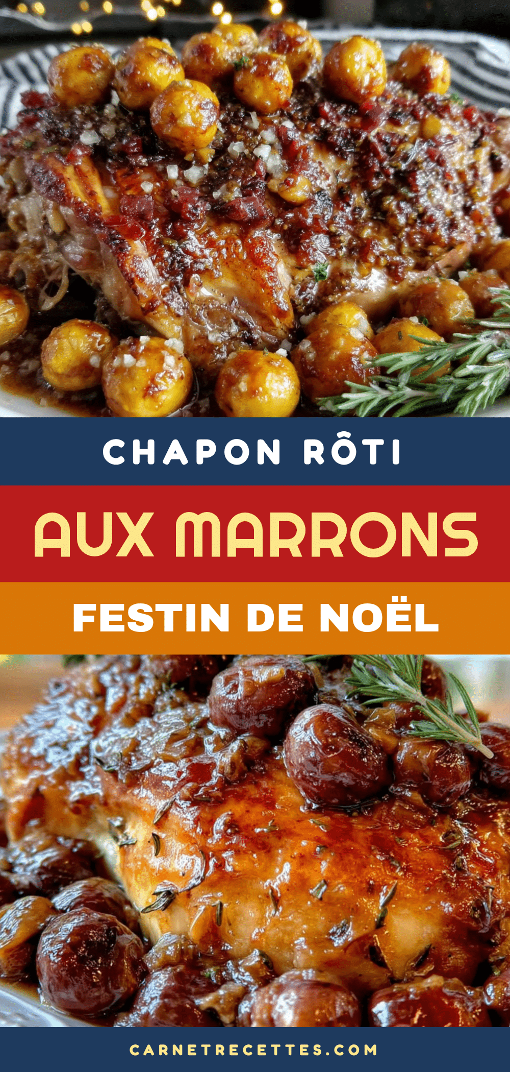 chapon rôti aux marrons recipe
